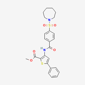 Methyl 3-(4-(azepan-1-ylsulfonyl)benzamido)-5-phenylthiophene-2-carboxylate