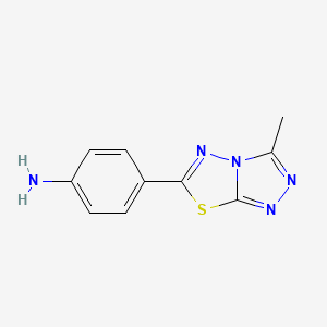 4-(3-Methyl[1,2,4]triazolo[3,4-b][1,3,4]thiadiazol-6-yl)aniline