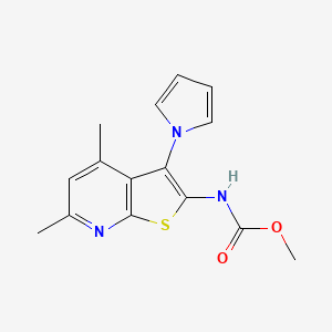 methyl N-[4,6-dimethyl-3-(1H-pyrrol-1-yl)thieno[2,3-b]pyridin-2-yl]carbamate