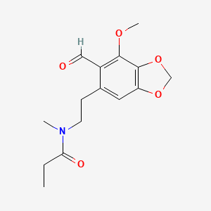 N-[2-(6-formyl-7-methoxy-1,3-benzodioxol-5-yl)ethyl]-N-methylpropanamide