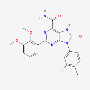 2-(2,3-dimethoxyphenyl)-9-(3,4-dimethylphenyl)-8-oxo-8,9-dihydro-7H-purine-6-carboxamide