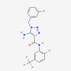 5-amino-N-(2-chloro-5-(trifluoromethyl)phenyl)-1-(3-fluorobenzyl)-1H-1,2,3-triazole-4-carboxamide