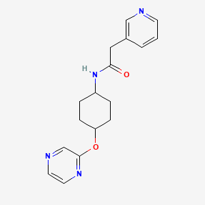 N-((1r,4r)-4-(pyrazin-2-yloxy)cyclohexyl)-2-(pyridin-3-yl)acetamide