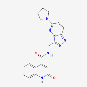 2-hydroxy-N-((6-(pyrrolidin-1-yl)-[1,2,4]triazolo[4,3-b]pyridazin-3-yl)methyl)quinoline-4-carboxamide