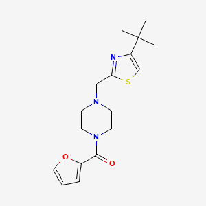 (4-((4-(Tert-butyl)thiazol-2-yl)methyl)piperazin-1-yl)(furan-2-yl)methanone