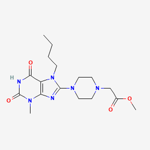 methyl 2-(4-(7-butyl-3-methyl-2,6-dioxo-2,3,6,7-tetrahydro-1H-purin-8-yl)piperazin-1-yl)acetate