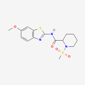 N-(6-methoxybenzo[d]thiazol-2-yl)-1-(methylsulfonyl)piperidine-2-carboxamide