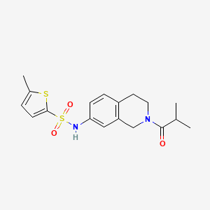 N-(2-isobutyryl-1,2,3,4-tetrahydroisoquinolin-7-yl)-5-methylthiophene-2-sulfonamide