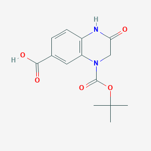 4-[(2-Methylpropan-2-yl)oxycarbonyl]-2-oxo-1,3-dihydroquinoxaline-6-carboxylic acid