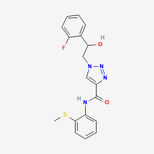 1-(2-(2-fluorophenyl)-2-hydroxyethyl)-N-(2-(methylthio)phenyl)-1H-1,2,3-triazole-4-carboxamide