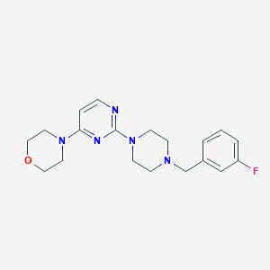 4-(2-{4-[(3-Fluorophenyl)methyl]piperazin-1-yl}pyrimidin-4-yl)morpholine