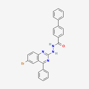 N'-(6-bromo-4-phenylquinazolin-2-yl)-[1,1'-biphenyl]-4-carbohydrazide