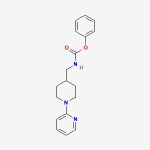 molecular formula C18H21N3O2 B2822340 Phenyl ((1-(pyridin-2-yl)piperidin-4-yl)methyl)carbamate CAS No. 1235646-56-6