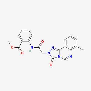 molecular formula C20H17N5O4 B2822344 methyl 2-(2-{7-methyl-3-oxo-2H,3H-[1,2,4]triazolo[4,3-c]quinazolin-2-yl}acetamido)benzoate CAS No. 1207002-70-7