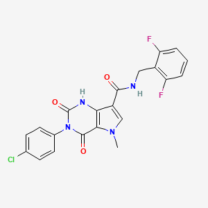 3-(4-chlorophenyl)-N-(2,6-difluorobenzyl)-5-methyl-2,4-dioxo-2,3,4,5-tetrahydro-1H-pyrrolo[3,2-d]pyrimidine-7-carboxamide