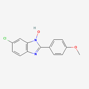 molecular formula C14H11ClN2O2 B2822354 6-chloro-2-(4-methoxyphenyl)-1H-1,3-benzimidazol-1-ol CAS No. 338978-96-4