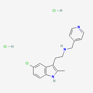 2-(5-chloro-2-methyl-1H-indol-3-yl)-N-(pyridin-4-ylmethyl)ethanamine dihydrochloride