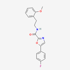 molecular formula C19H17FN2O3 B2822364 5-(4-fluorophenyl)-N-[2-(2-methoxyphenyl)ethyl]-1,3-oxazole-2-carboxamide CAS No. 955731-85-8