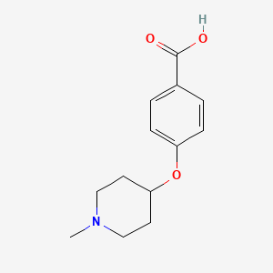 molecular formula C13H17NO3 B2822368 4-[(1-甲基哌啶-4-基)氧基]苯甲酸 CAS No. 785048-54-6