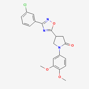 4-(3-(3-Chlorophenyl)-1,2,4-oxadiazol-5-yl)-1-(3,4-dimethoxyphenyl)pyrrolidin-2-one