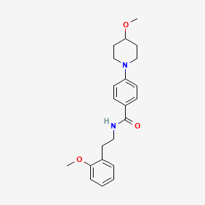 molecular formula C22H28N2O3 B2822391 N-(2-methoxyphenethyl)-4-(4-methoxypiperidin-1-yl)benzamide CAS No. 2034223-21-5