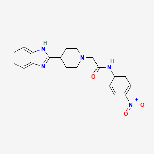 2-[4-(1H-benzimidazol-2-yl)piperidin-1-yl]-N-(4-nitrophenyl)acetamide