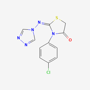 3-(4-chlorophenyl)-2-(4H-1,2,4-triazol-4-ylimino)-1,3-thiazolan-4-one