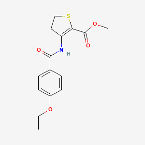molecular formula C15H17NO4S B2822407 Methyl 3-(4-ethoxybenzamido)-4,5-dihydrothiophene-2-carboxylate CAS No. 392243-04-8