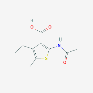 molecular formula C10H13NO3S B2822442 2-(Acetylamino)-4-ethyl-5-methylthiophene-3-carboxylic acid CAS No. 380642-96-6