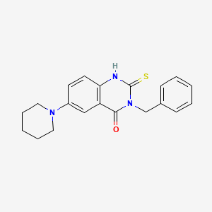 molecular formula C20H21N3OS B2822443 3-苄基-6-哌啶-1-基-2-硫代-1H-喹唑啉-4-酮 CAS No. 689227-92-7