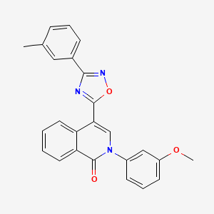 molecular formula C25H19N3O3 B2822444 2-(3-methoxyphenyl)-4-(3-(m-tolyl)-1,2,4-oxadiazol-5-yl)isoquinolin-1(2H)-one CAS No. 1358824-31-3