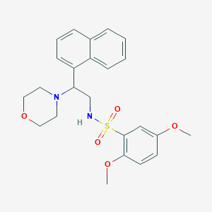 molecular formula C24H28N2O5S B2822446 2,5-dimethoxy-N-(2-morpholino-2-(naphthalen-1-yl)ethyl)benzenesulfonamide CAS No. 941997-36-0