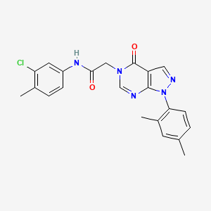 molecular formula C22H20ClN5O2 B2822452 N-(3-氯-4-甲基苯基)-2-(1-(2,4-二甲基苯基)-4-氧代-1H-吡唑并[3,4-d]嘧啶-5(4H)-基)乙酰胺 CAS No. 895004-99-6