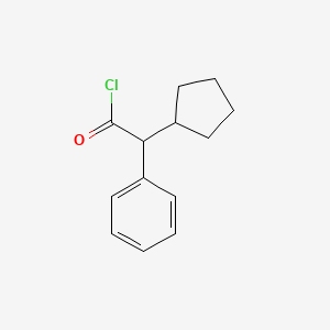 molecular formula C13H15ClO B2822467 Cyclopentyl-phenyl-acetyl chloride CAS No. 7037-44-7
