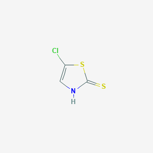 molecular formula C3H2ClNS2 B2822576 5-Chlorothiazole-2-thiol CAS No. 1503361-48-5