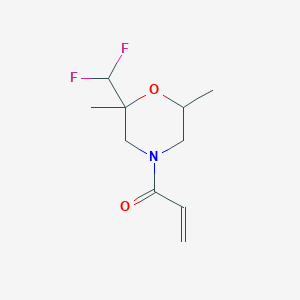 B2822578 1-[2-(Difluoromethyl)-2,6-dimethylmorpholin-4-yl]prop-2-en-1-one CAS No. 2109873-31-4