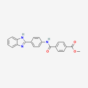 molecular formula C22H17N3O3 B2822625 methyl 4-{[4-(1H-1,3-benzodiazol-2-yl)phenyl]carbamoyl}benzoate CAS No. 330998-40-8