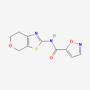 molecular formula C10H9N3O3S B2822644 N-(6,7-dihydro-4H-pyrano[4,3-d]thiazol-2-yl)isoxazole-5-carboxamide CAS No. 1421477-12-4