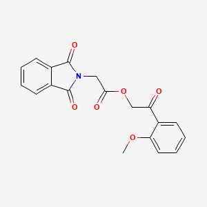 molecular formula C19H15NO6 B2822646 2-(2-Methoxyphenyl)-2-oxoethyl 2-(1,3-dioxoisoindolin-2-yl)acetate CAS No. 923140-25-4