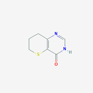molecular formula C7H8N2OS B2822649 7,8-Dihydro-3H-thiopyrano[3,2-d]pyrimidin-4(6H)-one CAS No. 111896-66-3