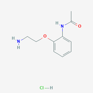 molecular formula C10H15ClN2O2 B2822653 n-(2-(2-Aminoethoxy)phenyl)acetamide hydrochloride CAS No. 263410-02-2