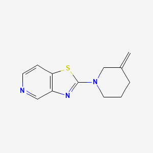 molecular formula C12H13N3S B2822676 3-Methylidene-1-{[1,3]thiazolo[4,5-c]pyridin-2-yl}piperidine CAS No. 2097899-19-7