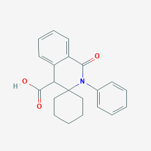 molecular formula C21H21NO3 B2822679 1'-oxo-2'-phenyl-1',4'-dihydro-2'H-spiro[cyclohexane-1,3'-isoquinoline]-4'-carboxylic acid CAS No. 60734-37-4
