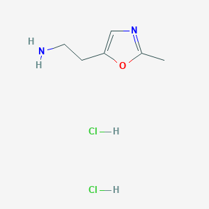 molecular formula C6H12Cl2N2O B2822680 2-(2-Methyloxazol-5-yl)ethan-1-amine dihydrochloride CAS No. 2228649-98-5