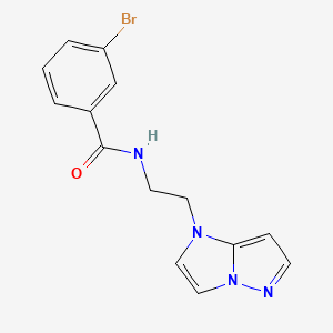 N-(2-(1H-imidazo[1,2-b]pyrazol-1-yl)ethyl)-3-bromobenzamide
