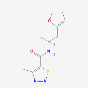 molecular formula C11H13N3O2S B2822687 N-(1-(furan-2-yl)propan-2-yl)-4-methyl-1,2,3-thiadiazole-5-carboxamide CAS No. 1235106-95-2