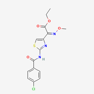 ethyl (2Z)-2-[2-[(4-chlorobenzoyl)amino]-1,3-thiazol-4-yl]-2-methoxyiminoacetate