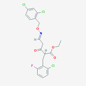 Ethyl 2-(2-chloro-6-fluorobenzyl)-5-{[(2,4-dichlorobenzyl)oxy]imino}-3-oxopentanoate