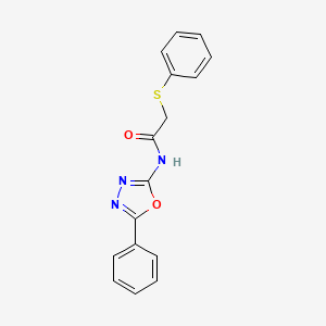 N-(5-phenyl-1,3,4-oxadiazol-2-yl)-2-phenylsulfanylacetamide