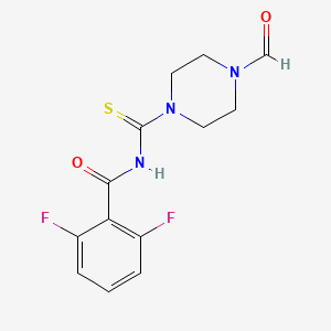 molecular formula C13H13F2N3O2S B2822700 2,6-difluoro-N-(4-formylpiperazine-1-carbothioyl)benzamide CAS No. 1022442-72-3